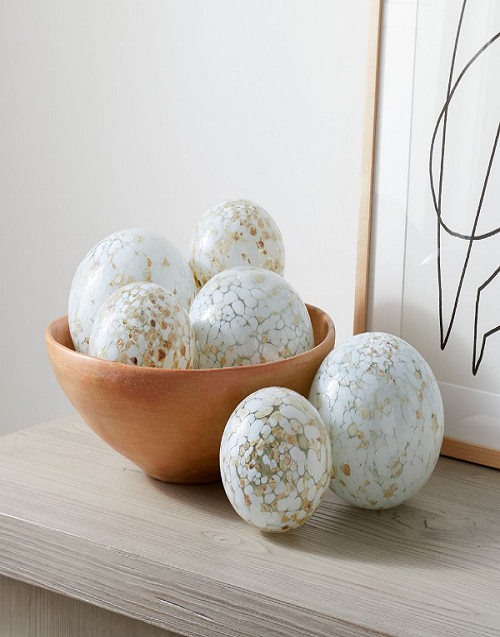 Speckled Mexican Glass Balls (Set of 3)